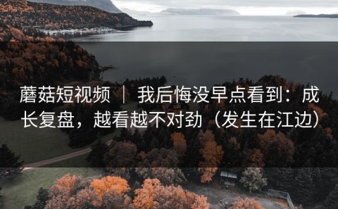 蘑菇短视频 ｜ 我后悔没早点看到：成长复盘，越看越不对劲（发生在江边）