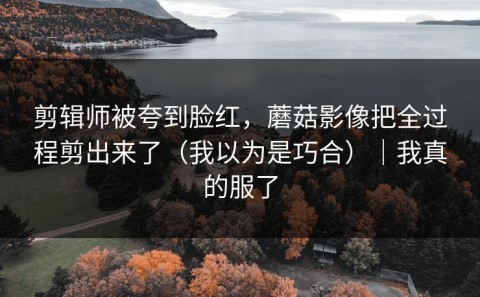 剪辑师被夸到脸红，蘑菇影像把全过程剪出来了（我以为是巧合）｜我真的服了